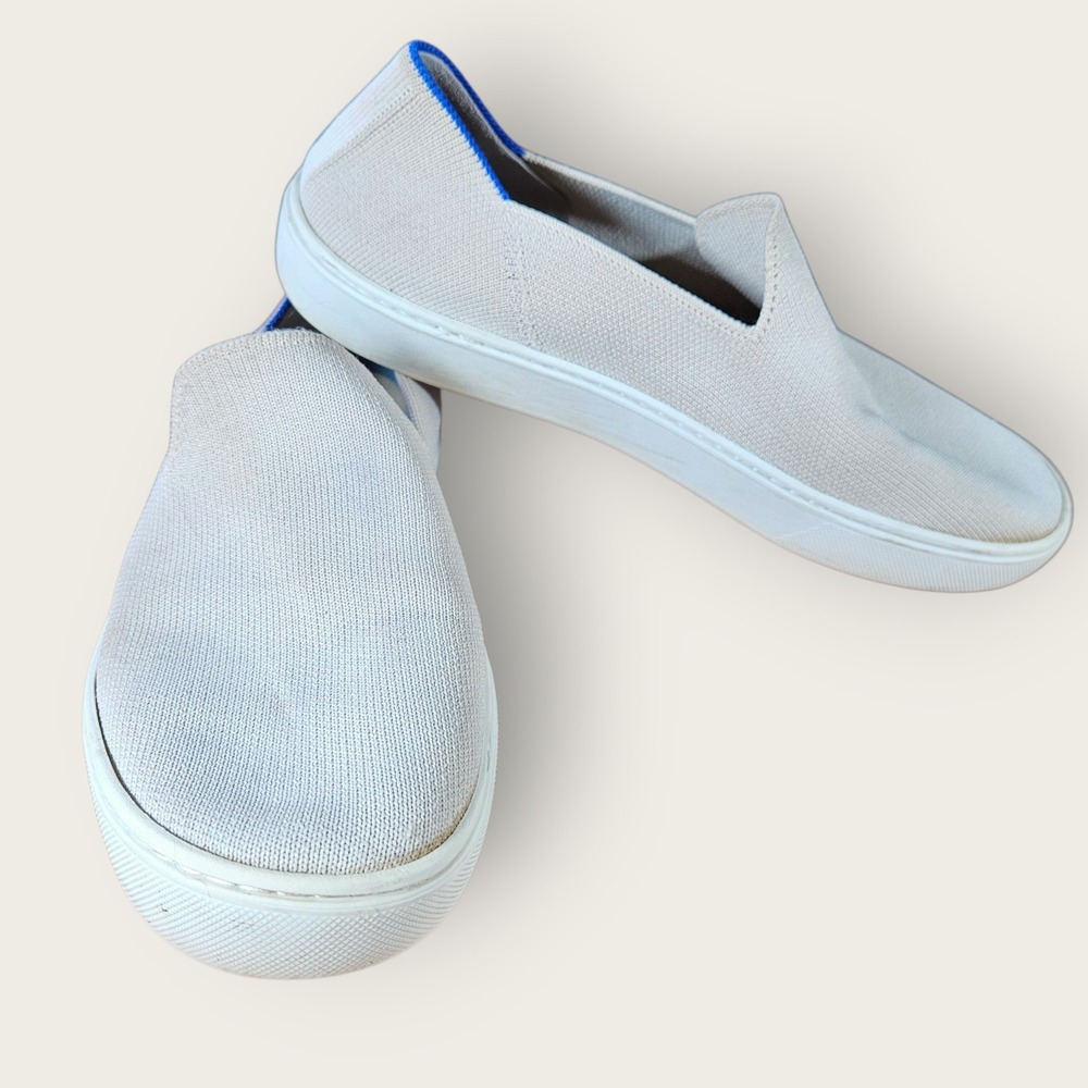 Rothy's Original‎ Slip On Sneaker Textile Shoes Women US 8.5 Sand Knit Comfort